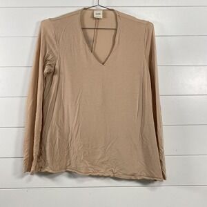 Boob Shirt Womens Medium Beige Long Sleeve TENCEL Lyocell Nursing Top Postpartum